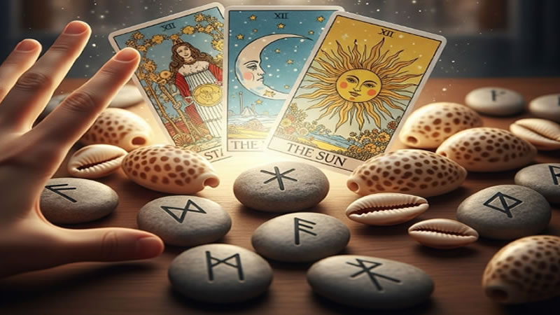 Tarot cards spread out for a guidance reading